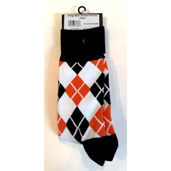 Strideline Chicago Bears Unisex Argyle Socks M/L Sizes M: 8-12 W: 9.5-13.5 NWT - Picture 2 of 4